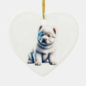 Persoonlijke Samojed Puppy Keramisch Ornament (Voorkant)