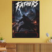 Persoonlijke Samurai Vader Canvas Wandkunst Afdruk (Insitu (Woonkamer))
