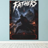 Persoonlijke Samurai Vader Canvas Wandkunst Afdruk (Insitu (Houten vloer))