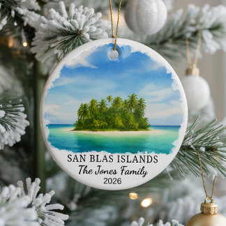 Persoonlijke San Blas-eilanden keramische ornament