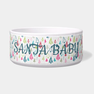 Persoonlijke Santa Baby Pet Bowl Voerbakje