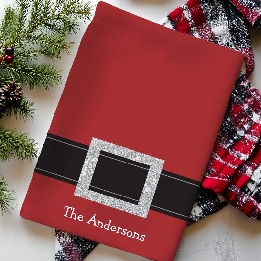 Persoonlijke Santa Belt Holiday Kitchen Towel Theedoek