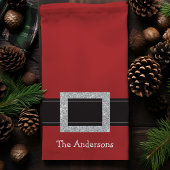 Persoonlijke Santa Belt Holiday Kitchen Towel Theedoek