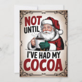 Persoonlijke Santa Cocoa Grappige Vintage Feestdagenkaart (Voorkant)