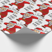 Persoonlijke Santa Dabbing Cadeaupapier (Hoek)