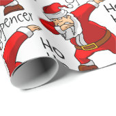 Persoonlijke Santa Dabbing Cadeaupapier (Rol Hoek)
