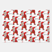 Persoonlijke Santa Dabbing Inpakpapier Vel (Voorkant)