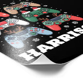 Persoonlijke Santa-gamecontroller Gamer Kerstmis Foto Afdruk (Hoek)