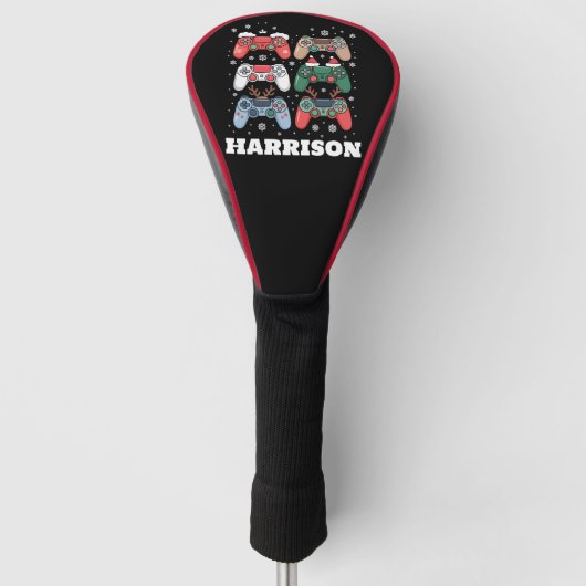 Persoonlijke Santa-gamecontroller Gamer Kerstmis Golfheadcover (Voorkant)