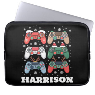Persoonlijke Santa-gamecontroller Gamer Kerstmis Laptop Sleeve