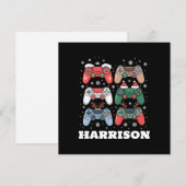 Persoonlijke Santa-gamingcontroller Gamer Kerstmis Feestdagenkaart (Voorkant / Achterkant)