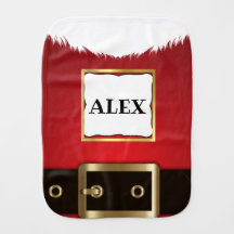 Persoonlijke Santa Suit Buffalo Pset Burp Cloth
