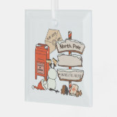 Persoonlijke Santa's Little Helper Glas Ornament (Voorkant links)