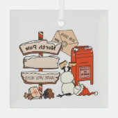 Persoonlijke Santa's Little Helper Glas Ornament (Achterkant)