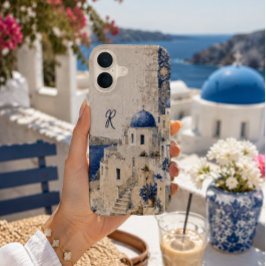 Persoonlijke Santorini Griekenland iPhone 16 Hoesje