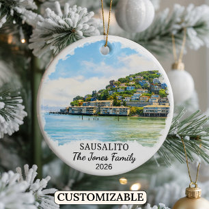 Persoonlijke Sausalito Versiering, Aangepast Calif Keramisch Ornament