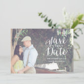 Persoonlijke Save-The-Date Fotokaart Aankondiging (Staand voorkant)