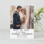 Persoonlijke Save the Date kaart met foto (Staand voorkant)