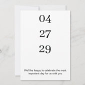 Persoonlijke Save the Date kaart met foto (Achterkant)