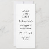 Persoonlijke Save the Date uitnodiging met koppel (Achterkant)