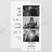 Persoonlijke Save the Date uitnodiging met koppel (Voorkant / Achterkant)