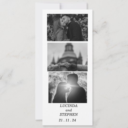 Persoonlijke Save the Date uitnodiging met koppel (Voorkant)