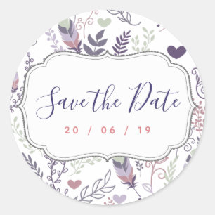 Persoonlijke Save the Date Wedding Stickers