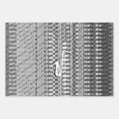 Persoonlijke Saxofoon Moderne Sax Naam Verjaardag Inpakpapier Vel (Voorkant 2)