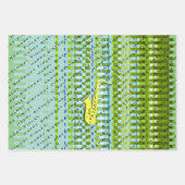 Persoonlijke Saxofoon Moderne Sax Naam Verjaardag Inpakpapier Vel (Voorkant)