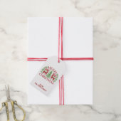 Persoonlijke Scandinavische herten Kerstmis Cadeaulabel (Met Touw)