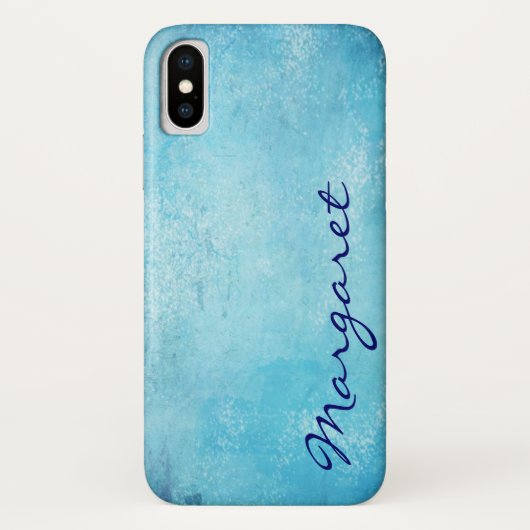 Persoonlijke schaakblauwe Waterverf Case-Mate iPhone Case (Achterkant)