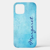 Persoonlijke schaakblauwe Waterverf Case-Mate iPhone Case (Achterkant)