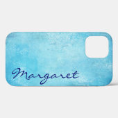 Persoonlijke schaakblauwe Waterverf Case-Mate iPhone Case (Achterkant (horizontaal))