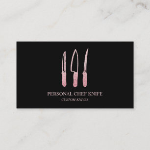 Persoonlijke schaakmessen visitekaartje