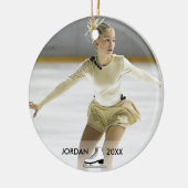 Persoonlijke schaatsen voor schaatsen keramisch ornament (Links)