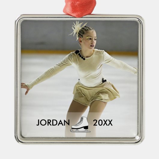 Persoonlijke schaatsen voor schaatsen metalen ornament (Voorkant)