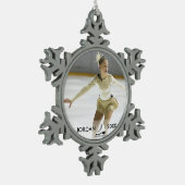 Persoonlijke schaatsen voor schaatsen tin sneeuwvlok ornament (Links)