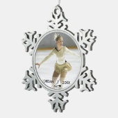 Persoonlijke schaatsen voor schaatsen tin sneeuwvlok ornament (Rechts)