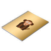 Persoonlijke schattige aap notitieboek (Linkerzijde)