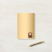 Persoonlijke schattige aap post-it® notes (Op bureau)