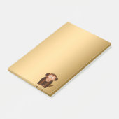 Persoonlijke schattige aap post-it® notes (Schuin)