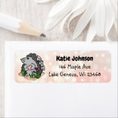 Persoonlijke Schattige Egel Mama en haar baby's Etiket (Insitu)