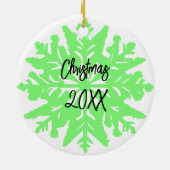 Persoonlijke Schattige Elf Kerst Keramisch Ornament (Achterkant)
