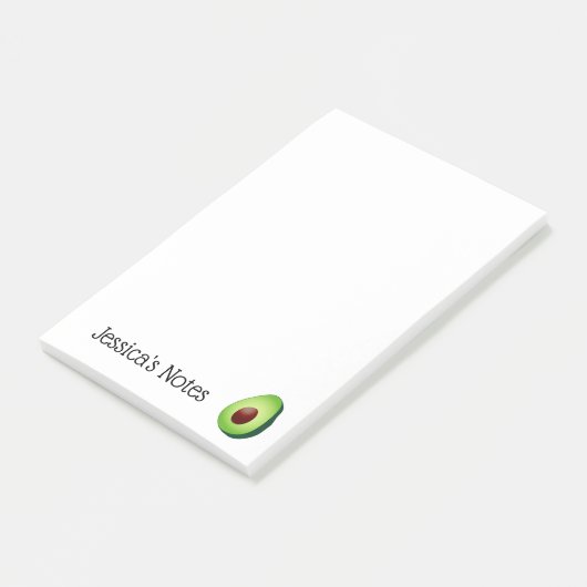 Persoonlijke schattige groene avocado Post-it® not Notes (Schuin)