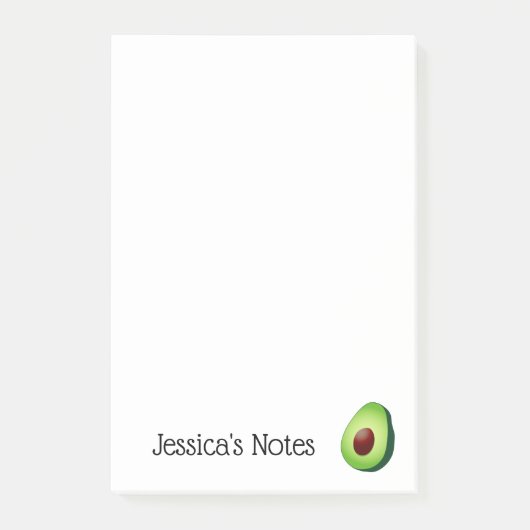 Persoonlijke schattige groene avocado Post-it® not Notes (Voorkant)