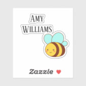 Persoonlijke schattige hommel  sticker (Vel)
