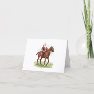 Persoonlijke Schattige Kerstman die Paard Polo Spe Kaart