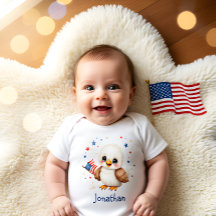 Persoonlijke Schattige Patriottische Baby Adelaar
