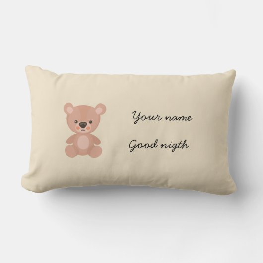 Persoonlijke schattige roze pop kinder kussen (Voorkant)