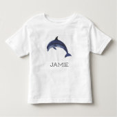 Persoonlijke schattige springdolfijn kinder shirts (Voorkant)